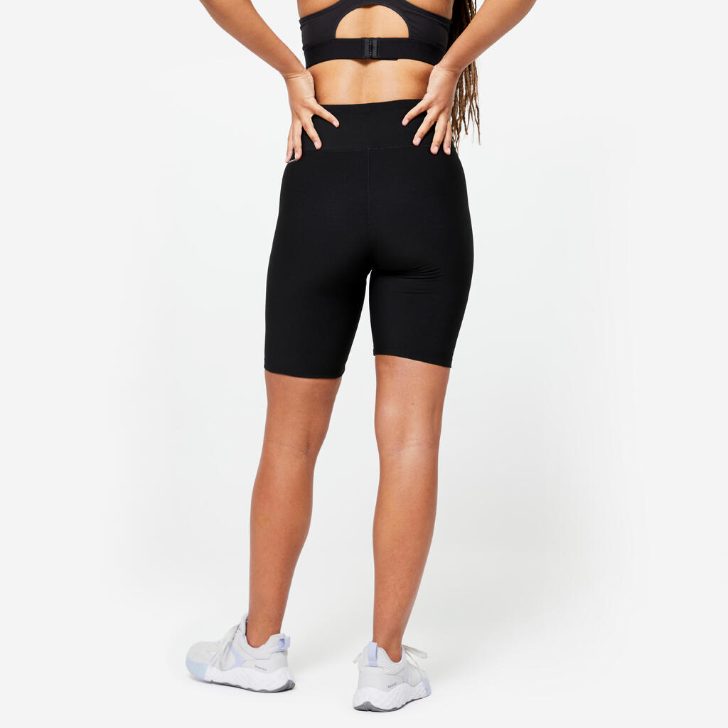 Cycliste taille haute Fitness Cardio Femme Noir