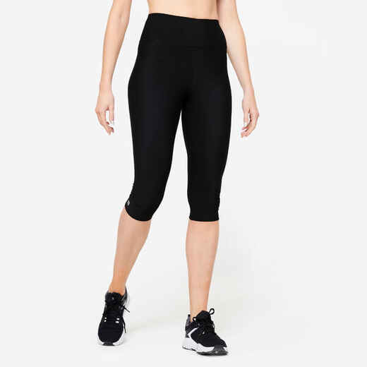 
      3/4-Leggings Fitness Cardio Damen - schwarz
  