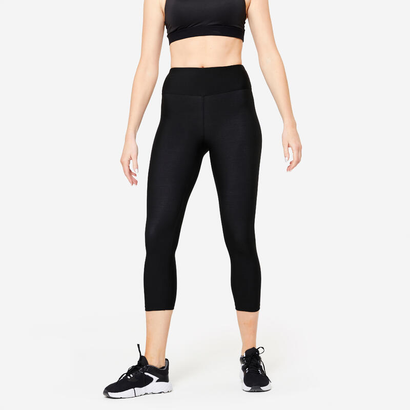 Fitnesslegging 7/8 voor dames zwart