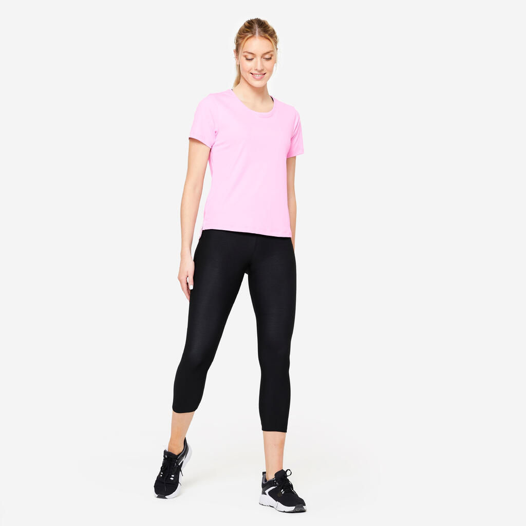 Legging de fitness court femme, noir