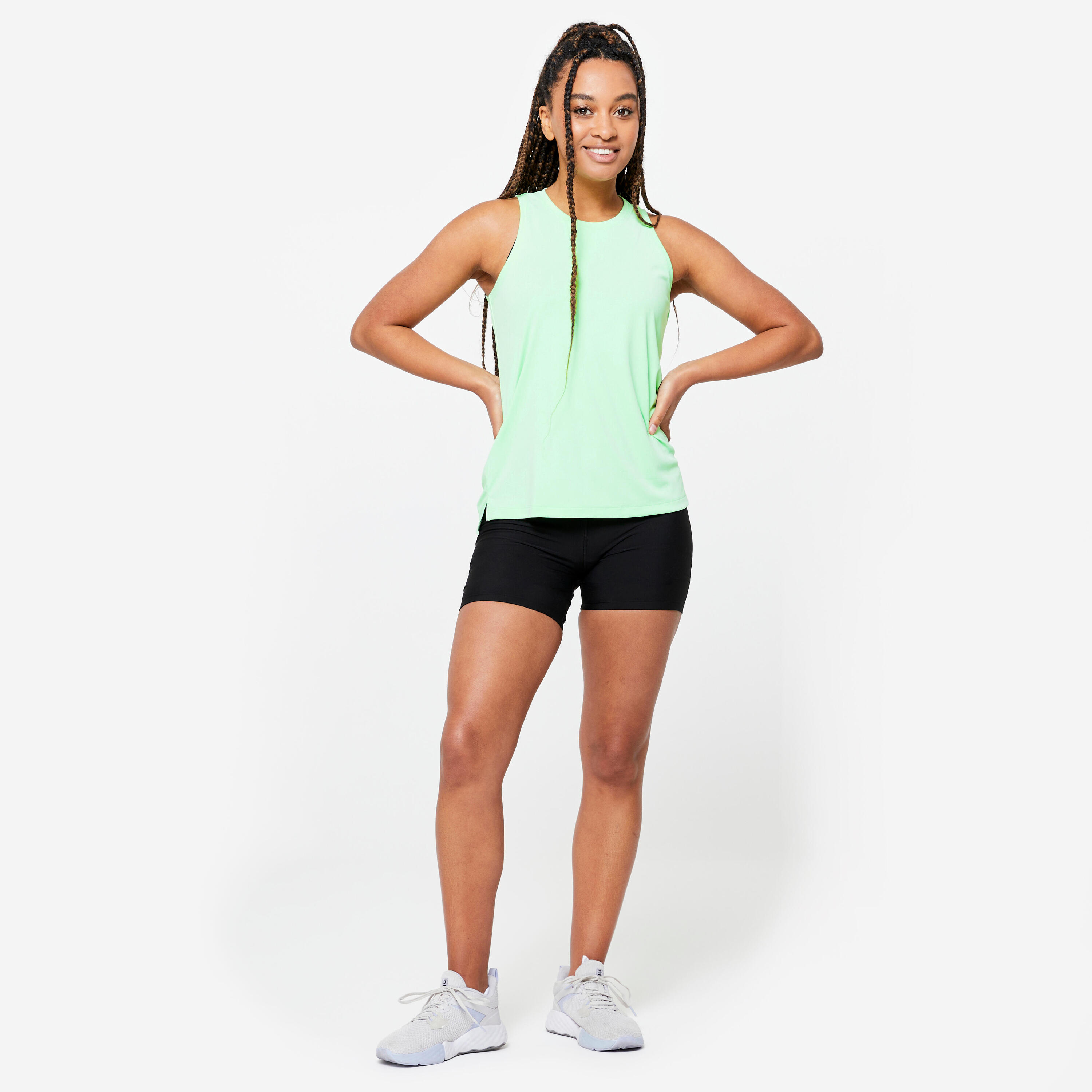 Korte tight voor cardiofitness dames zwart 2/4