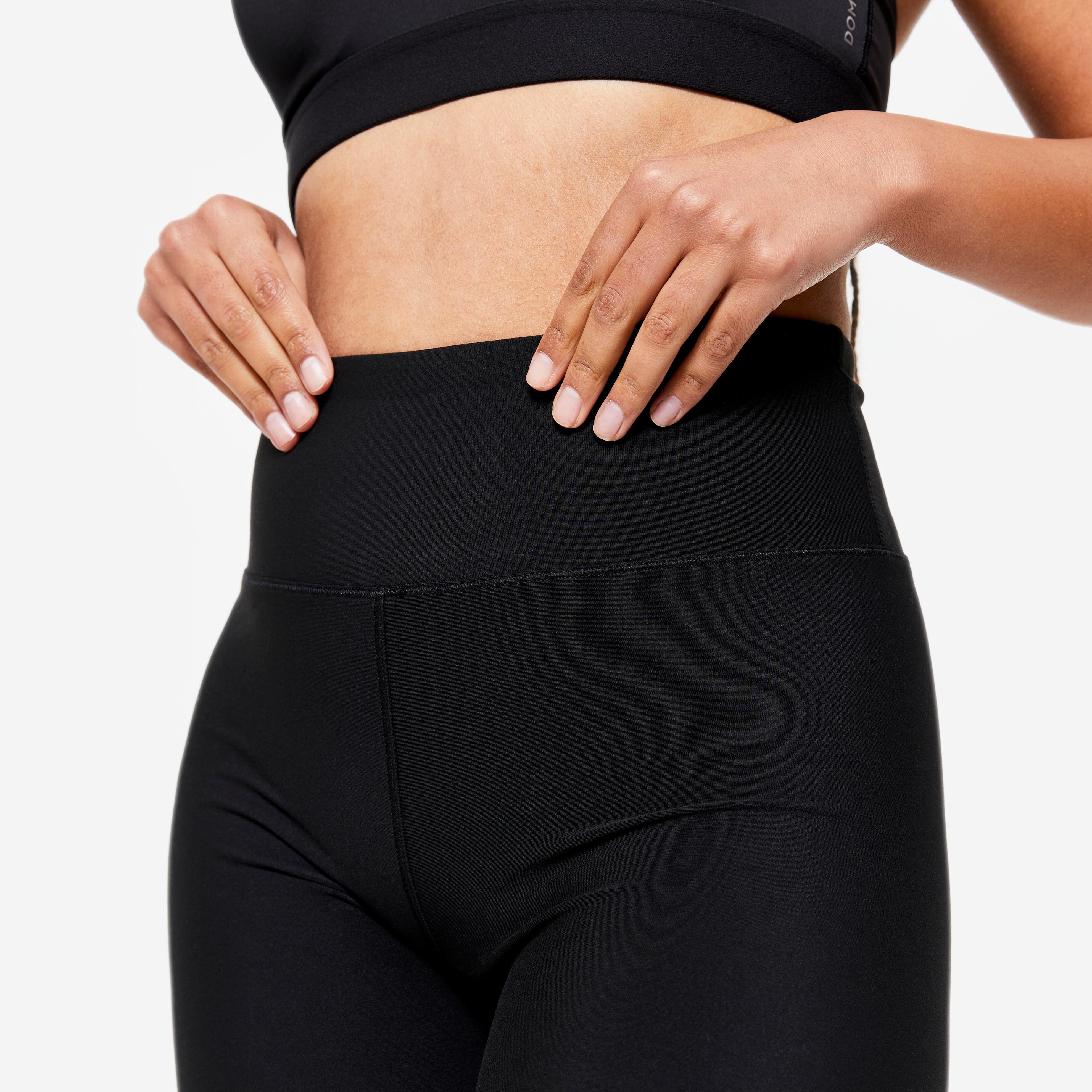 Short à taille haute femme avec imprimé – FST 100 - DOMYOS