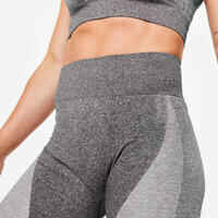 Seamless High-Waisted Fitness Bike Shorts - Grey