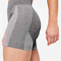 High-Waisted Seamless Fitness Shorts - Black