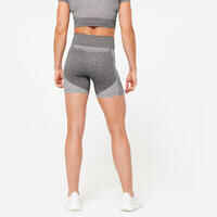 High-Waisted Seamless Fitness Shorts - Black