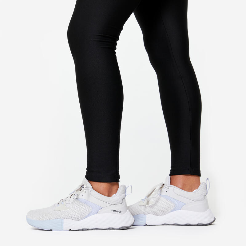 Leggings Fitness Mujer Negro Humo Talle Alto