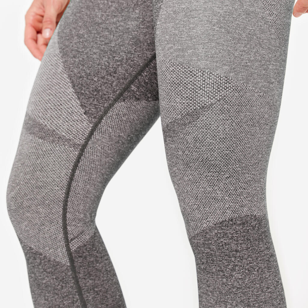 Legging poche téléphone taille haute Fitness Seamless Gris