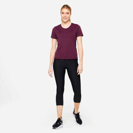 Women's Fitness Cardio Short Leggings with Phone Pocket - Black