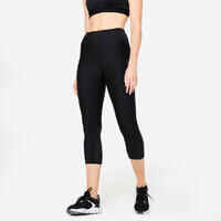 Women's Fitness Cardio Short Leggings with Phone Pocket - Black