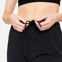 Women's Fitness Cardio Carrot-Cut Jogging Bottoms - Black