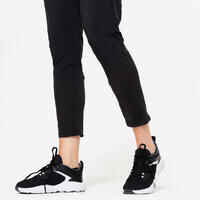 Women's Fitness Cardio Carrot-Cut Jogging Bottoms - Black