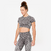 T-shirt Crop top manches courtes Fitness seamless Gris