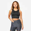 Women's Cardio Fitness Cropped Tank Top - Black