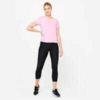 Women's Short-Sleeved Fitness T-Shirt - Pink
