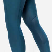 Women's High-Waisted Leggings with Phone Pocket - Blue Grey