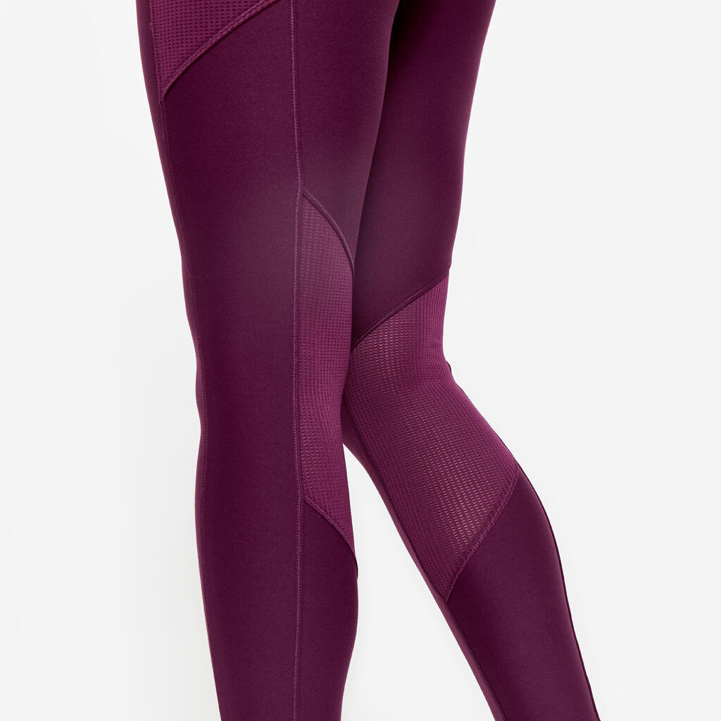 Legging taille haute avec poche téléphone Femme - prune