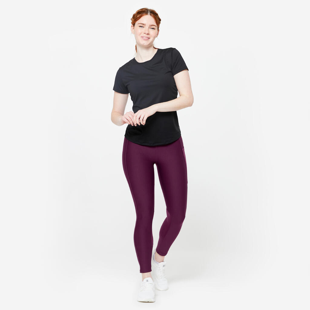 Legging fitness avec poche téléphone femme, vert foncé