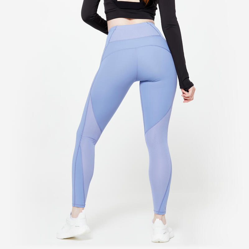 Legging taille haute gainant Femme - bleu gris