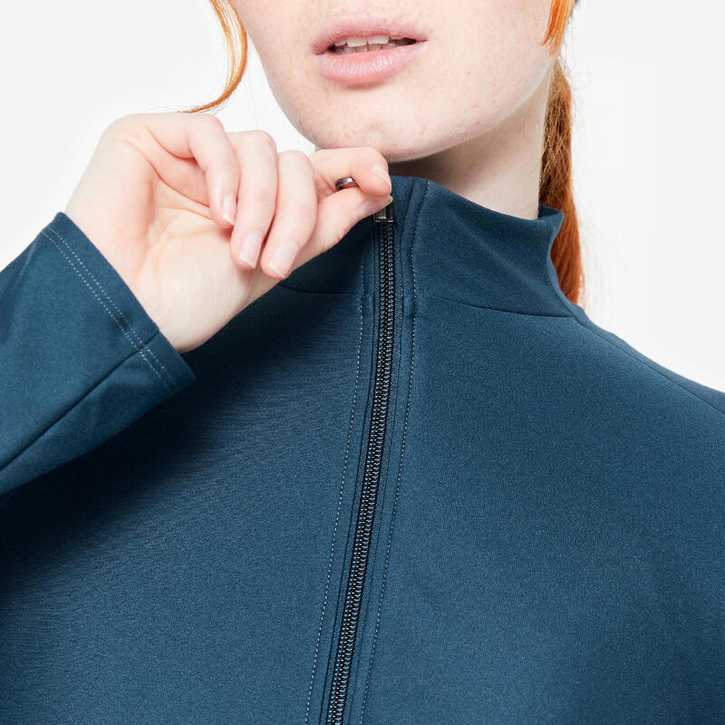 Trainingsjacke mit Reissverschluss Damen - blau 