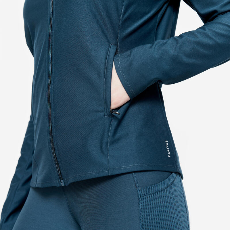 Trainingsjacke mit Reissverschluss Damen - blau 