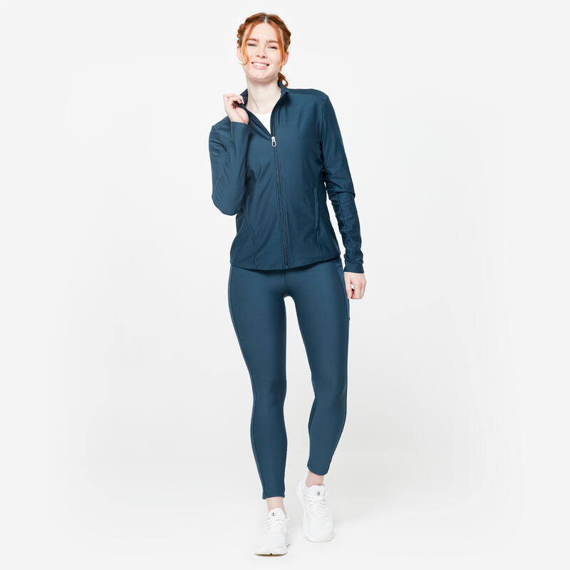 Trainingsjacke mit Reissverschluss Damen - blau 