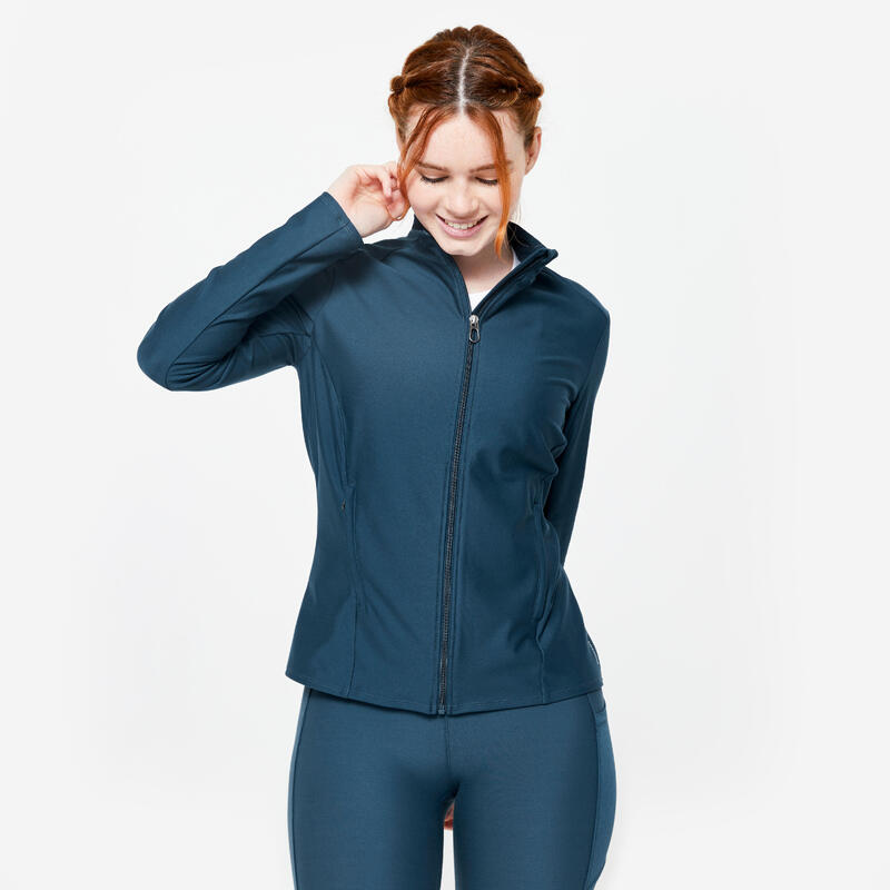 Trainingsjacke mit Reissverschluss Damen - blau 