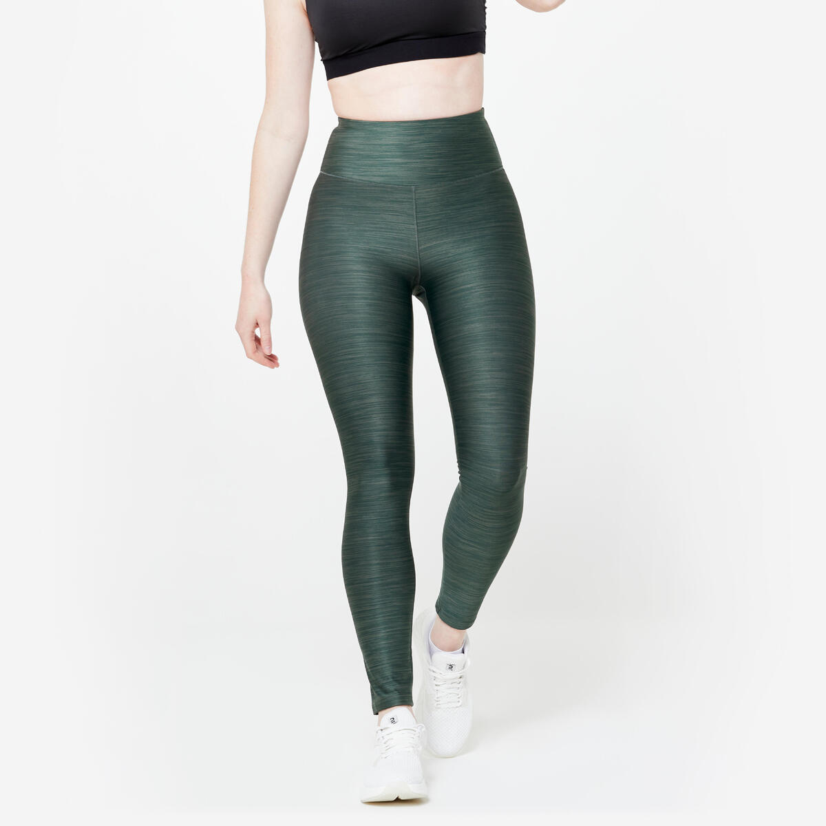 Legging de fitness taille haute femme, vert