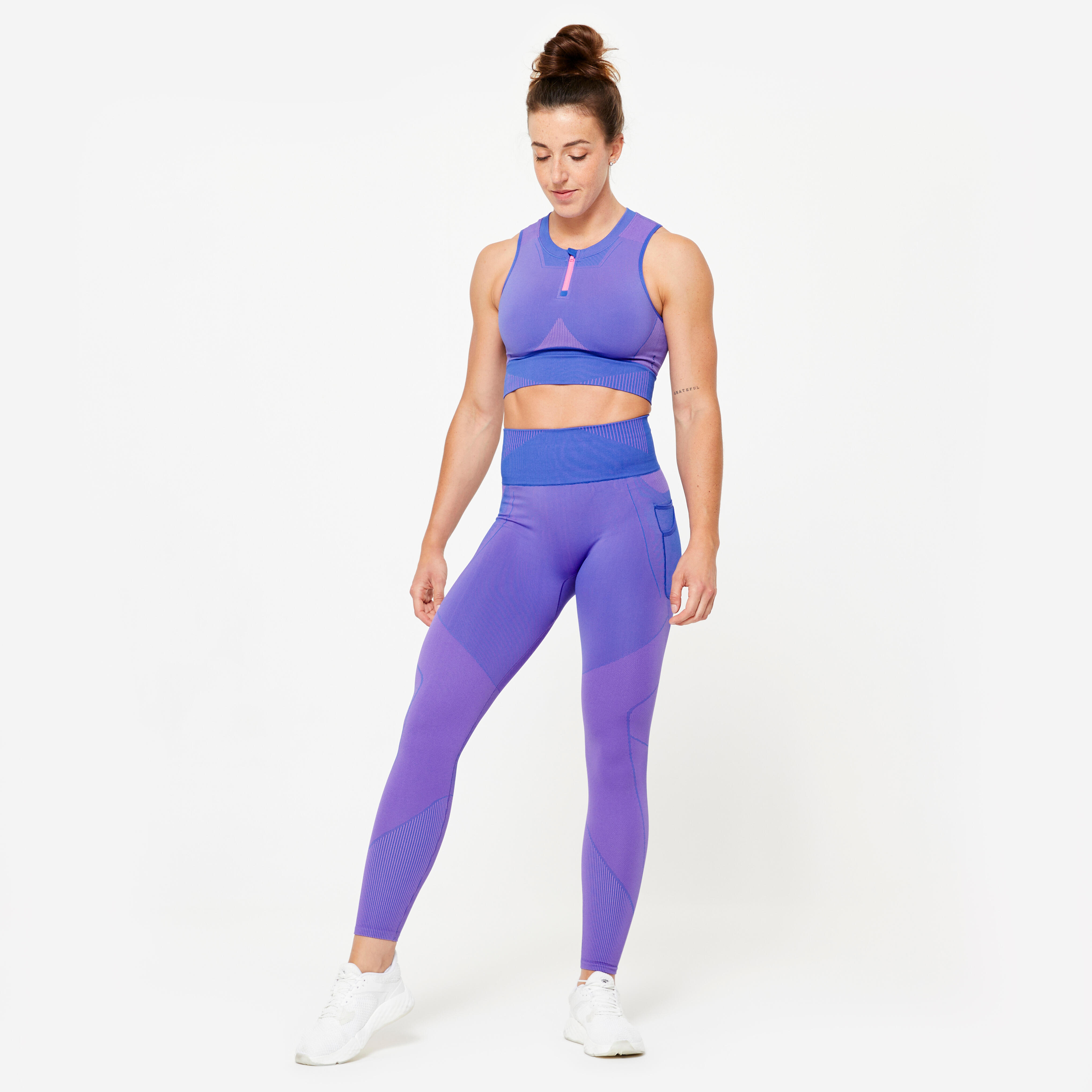 Women's Seamless Legging - Blue and Pink