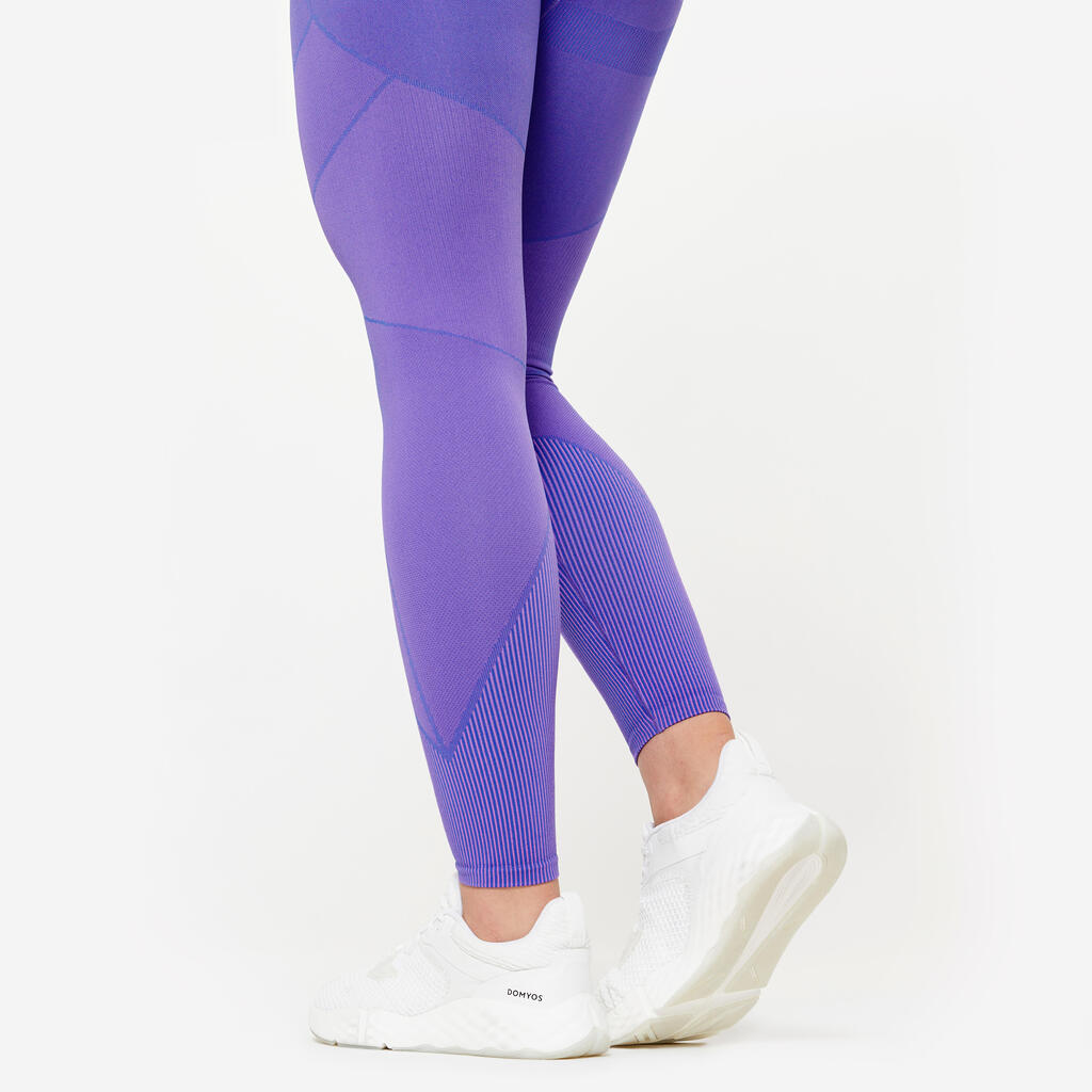 Leggings Damen seamless - blau/rosa 