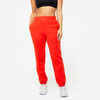 women's warm jogger - dark red