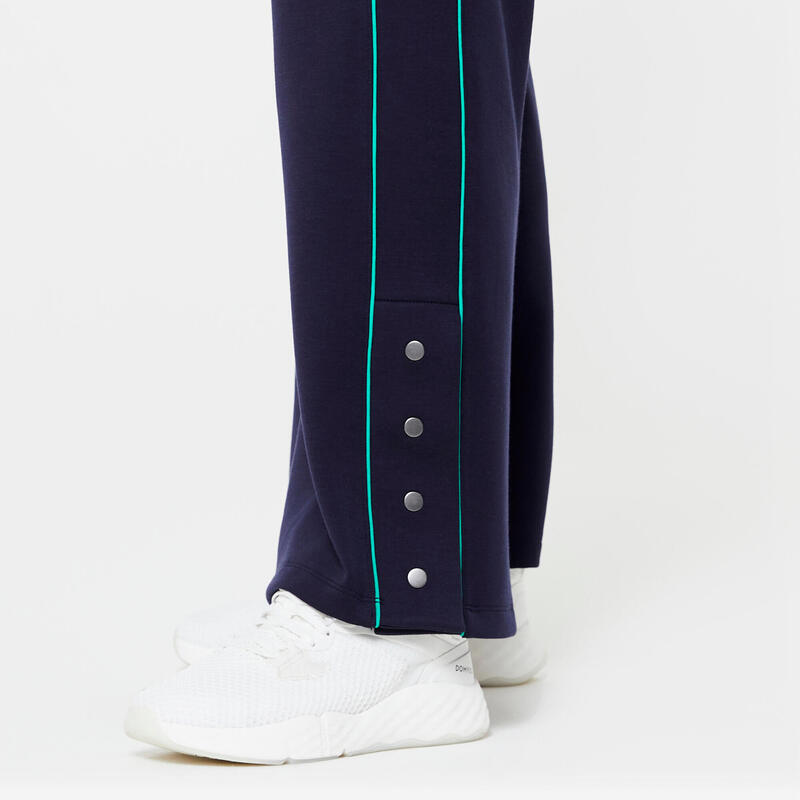 Calças Fitness Heritage Wide Leg Azul-marinho Debrum Verde