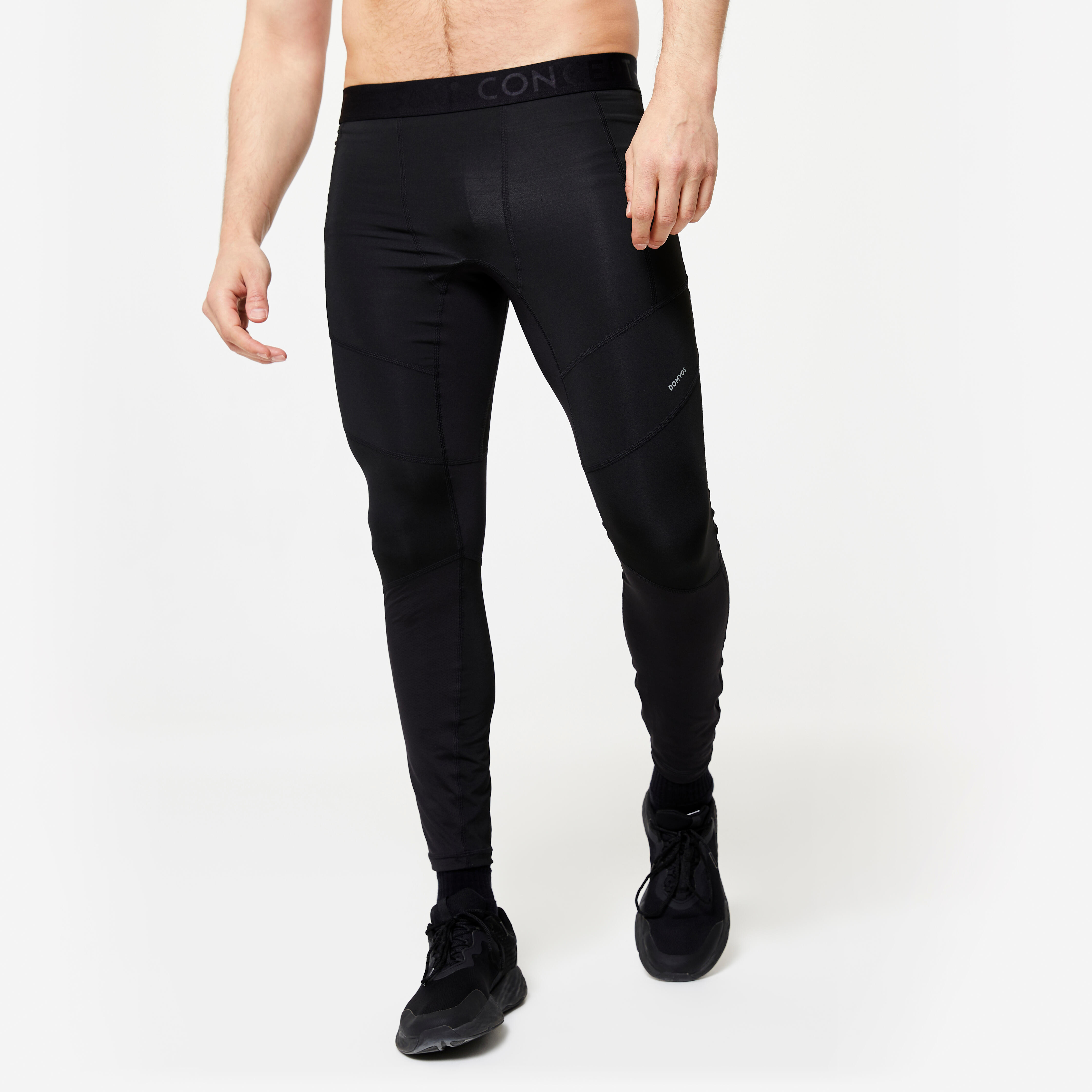 Leggings fitness traspiranti da uomo - nero