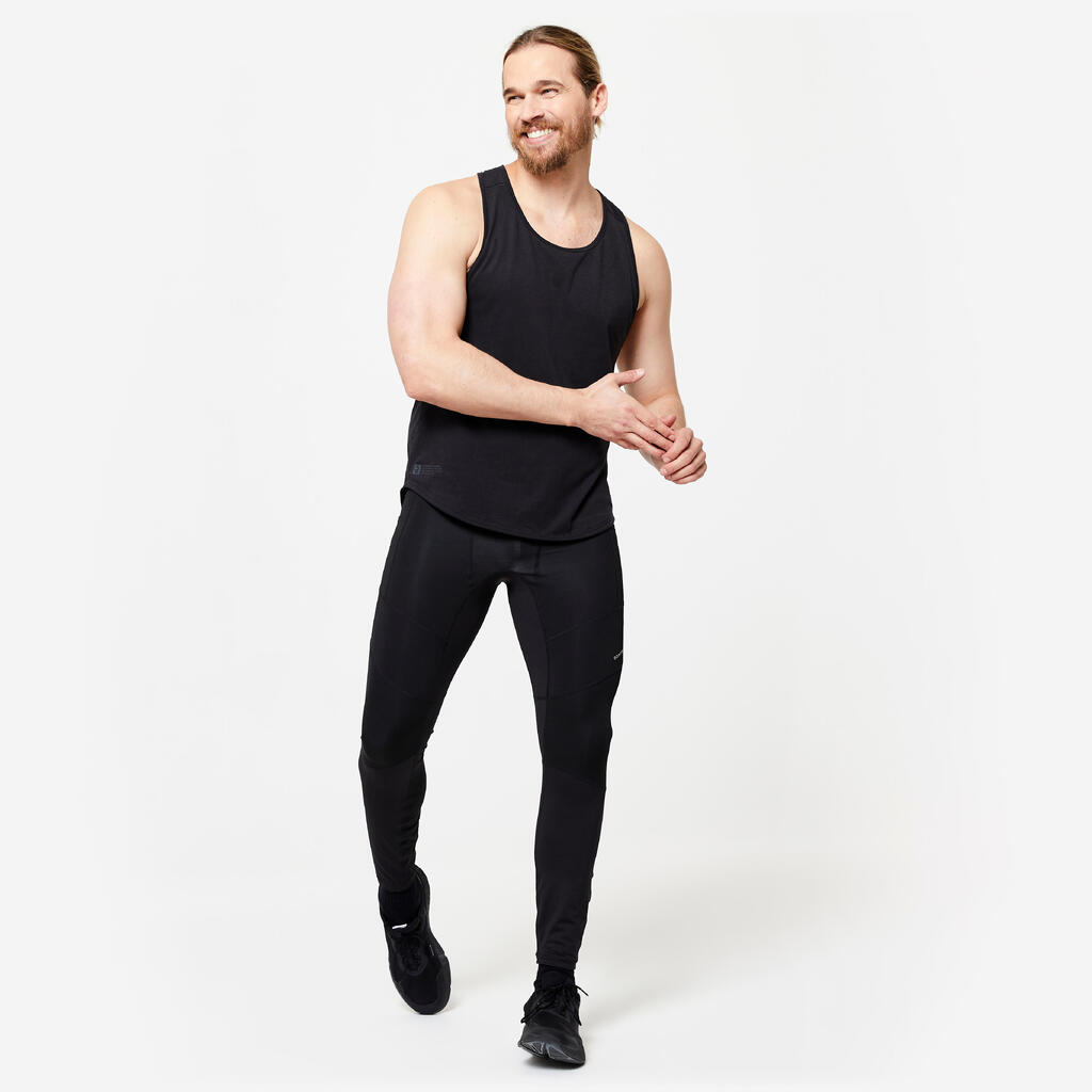 Legging de fitness collection respirant homme - noir