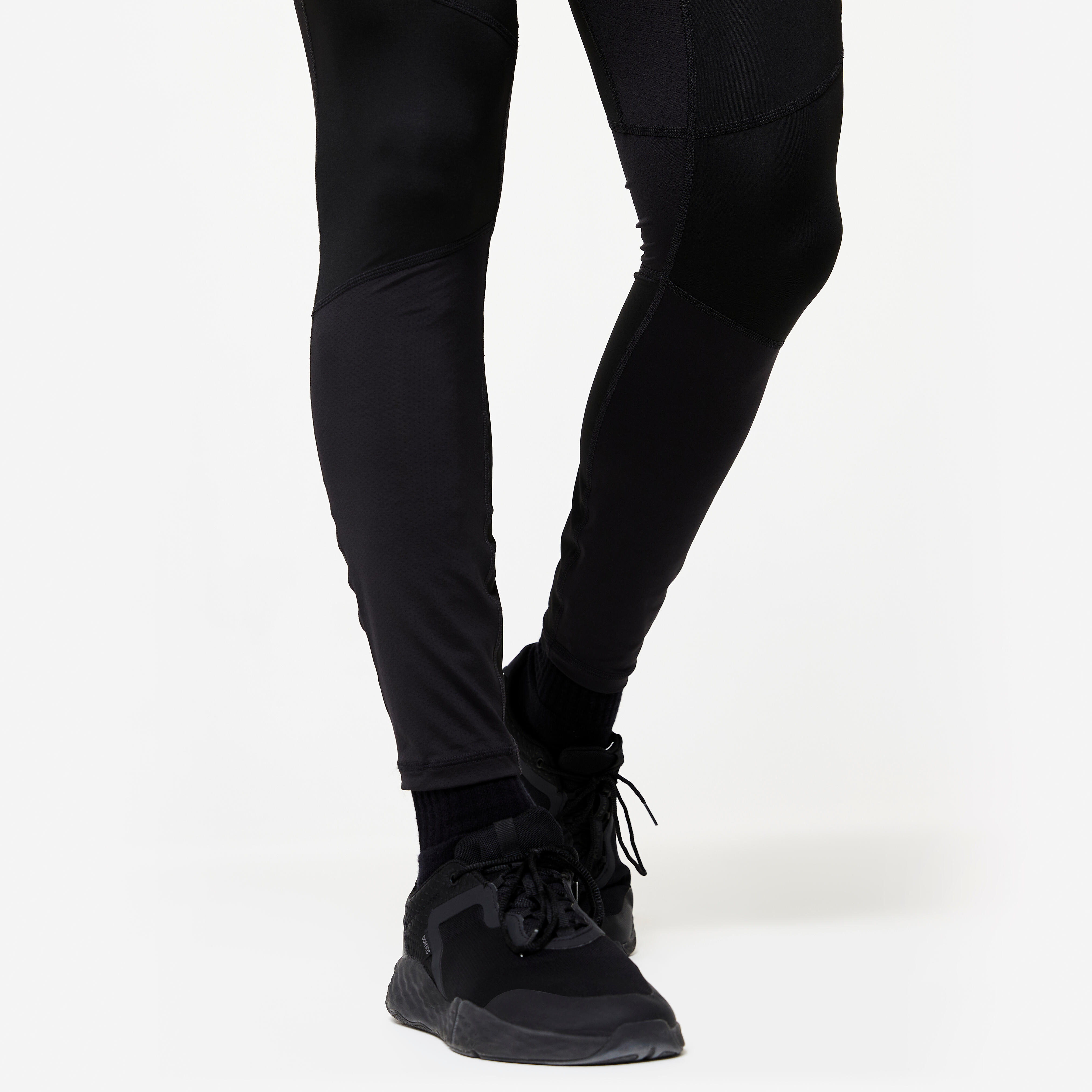 Leggings fitness traspiranti da uomo - nero