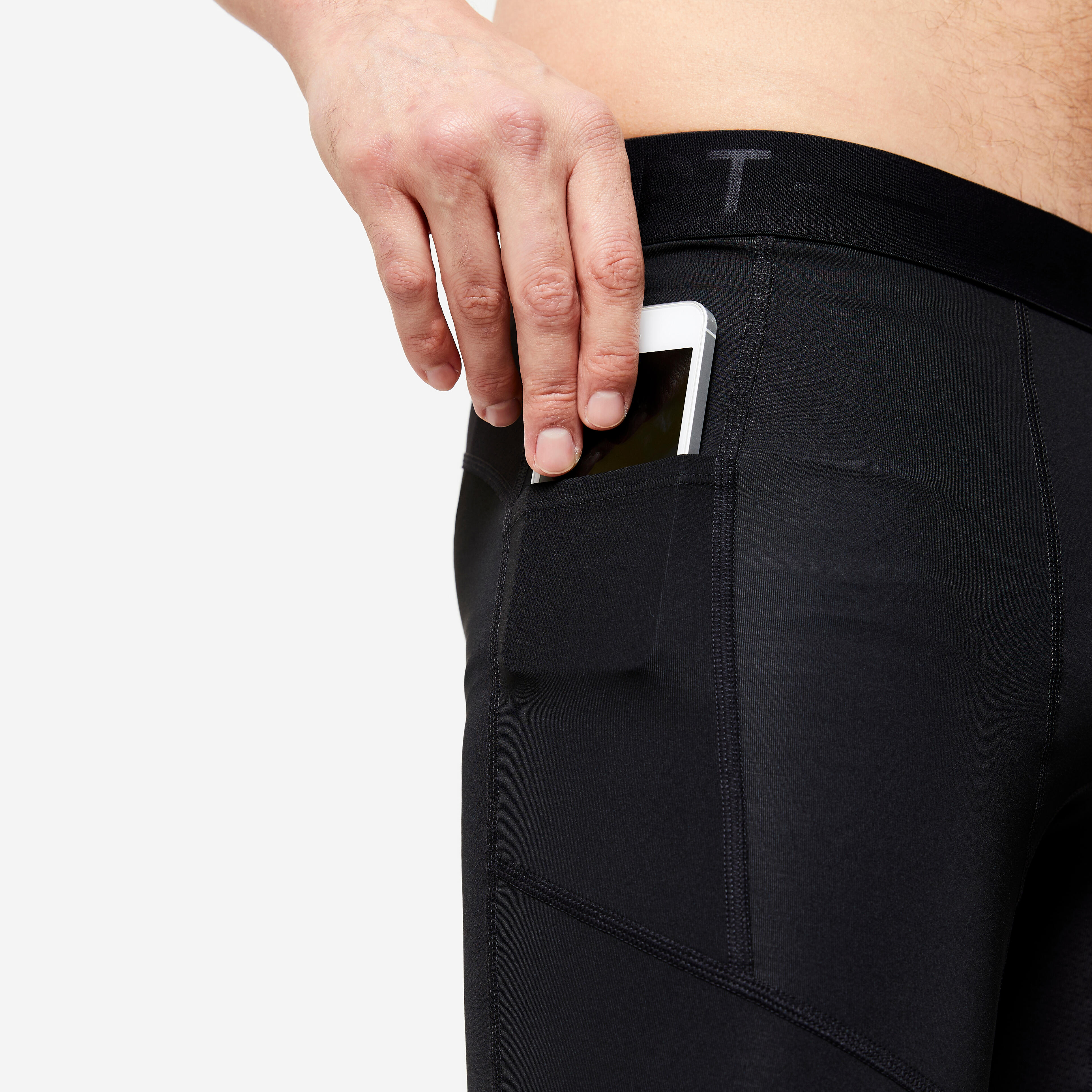 Men’s Breathable Fitness Tights - 500 Black - DOMYOS