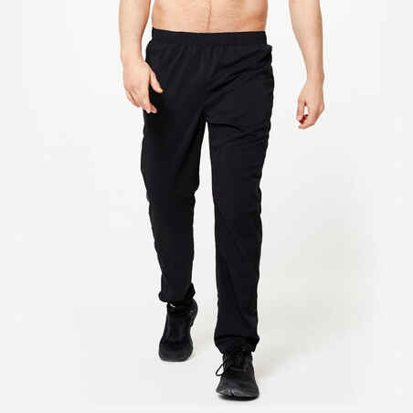 PANTALÓN FITNESS ESSENTIAL HOMBRE NEGRO REGULAR TRANSPIRABLE