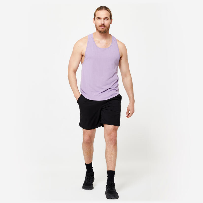 Erkek Nefes Alan Spor Şortu - Siyah - Fitness Kardiyo