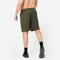 Men's Zip Pocket Breathable Essential Fitness Shorts - Plain Khaki