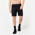 Short de fitness avec poches zippées, noir fumé