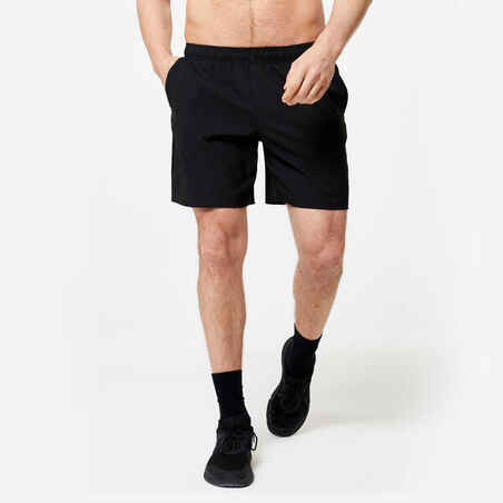 Men's Breathable Zip Pocket Cross Training Performance Shorts - Black