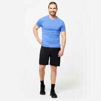 Men's Crew Neck Breathable Essential Fitness T-Shirt - Mottled Blue