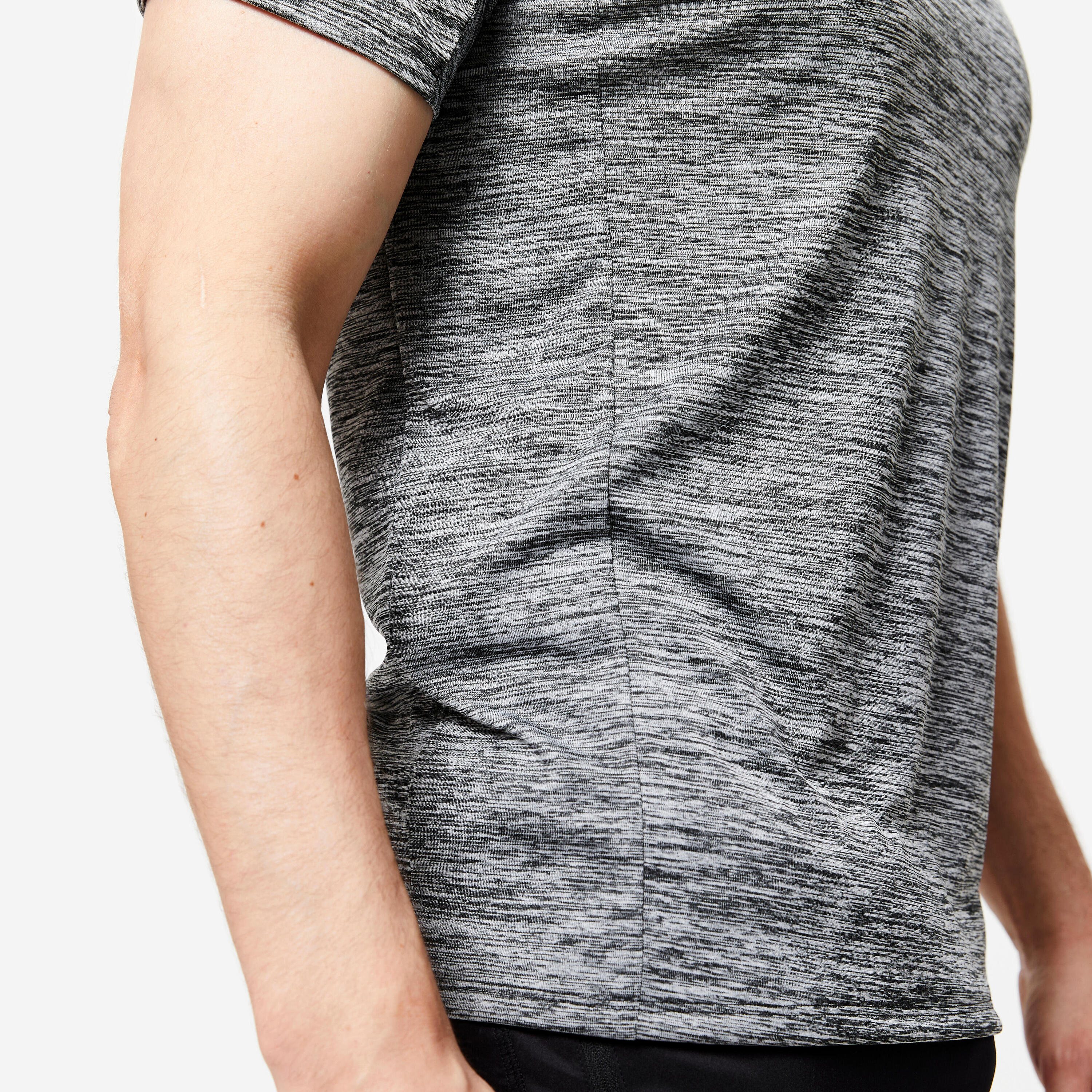 T-shirt voor cardiofitness man grijs 3/6