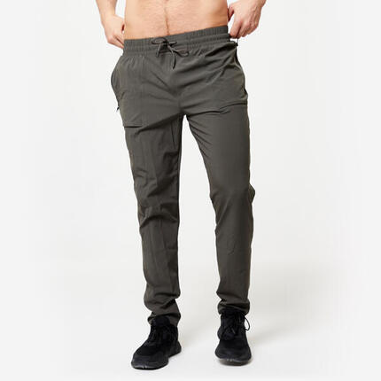 PANTALON DE FITNESS COLLECTION RESPIRANT HOMME - KAKI