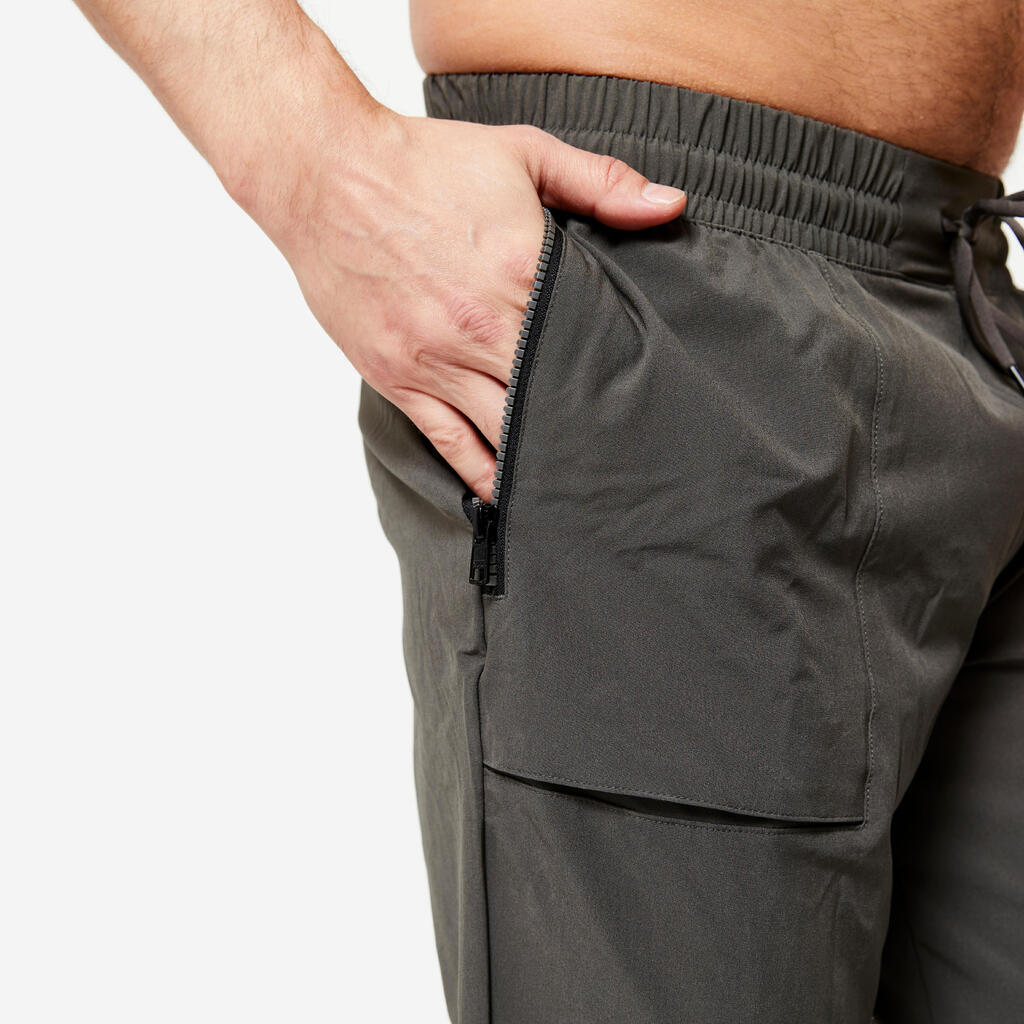PANTALON DE FITNESS COLLECTION RESPIRANT HOMME - KAKI