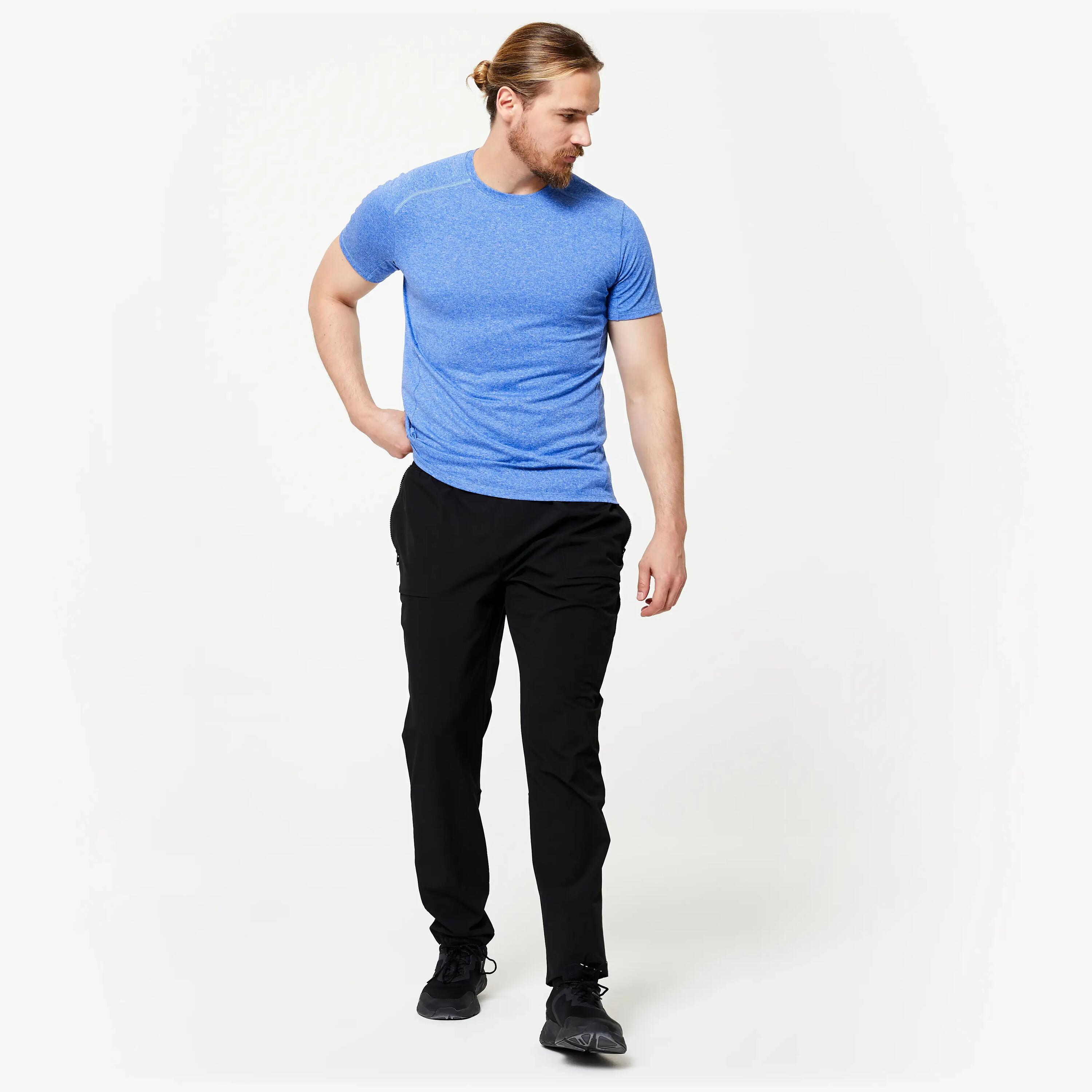 Men Gym Trackpant Convertible, Jog Fit, Quick Dry, Zip Pockets, 500 - Black -  5