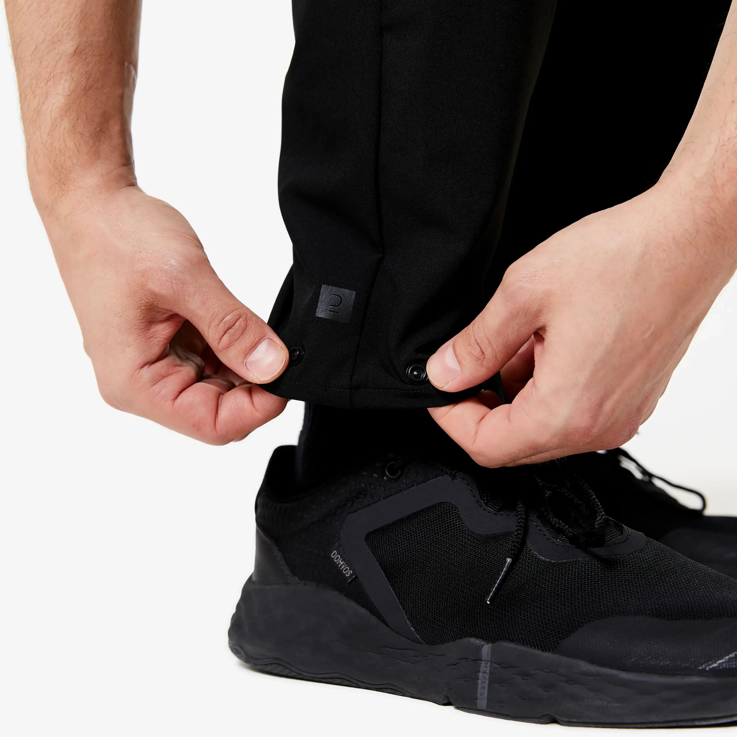 Men Gym Trackpant Convertible, Jog Fit, Quick Dry, Zip Pockets, 500 - Black -  3
