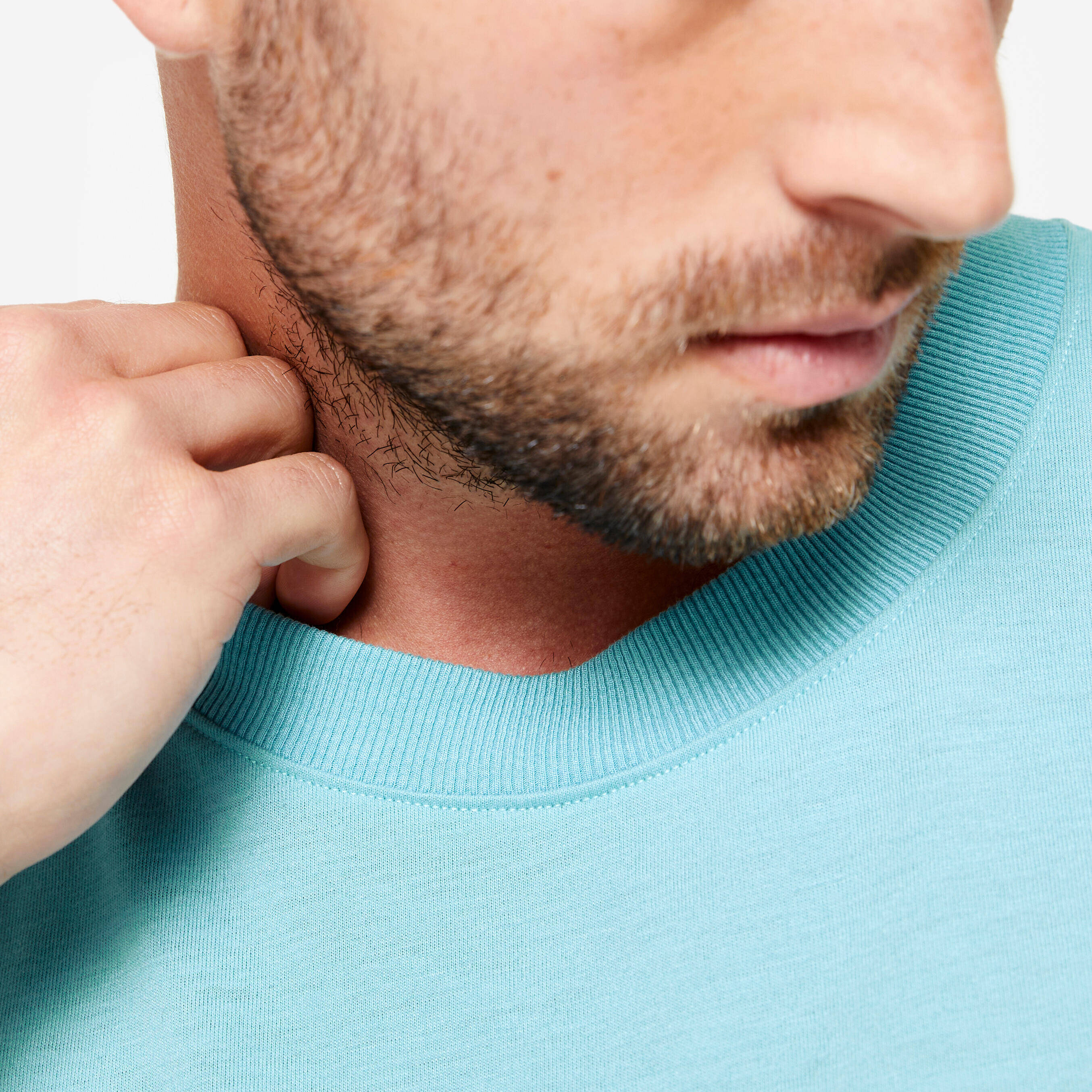 Men's Crew Neck Slim-Fit Breathable T-Shirt - Turquoise -  5