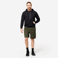 Sweat de fitness essentiel respirant capuche homme - noir uni