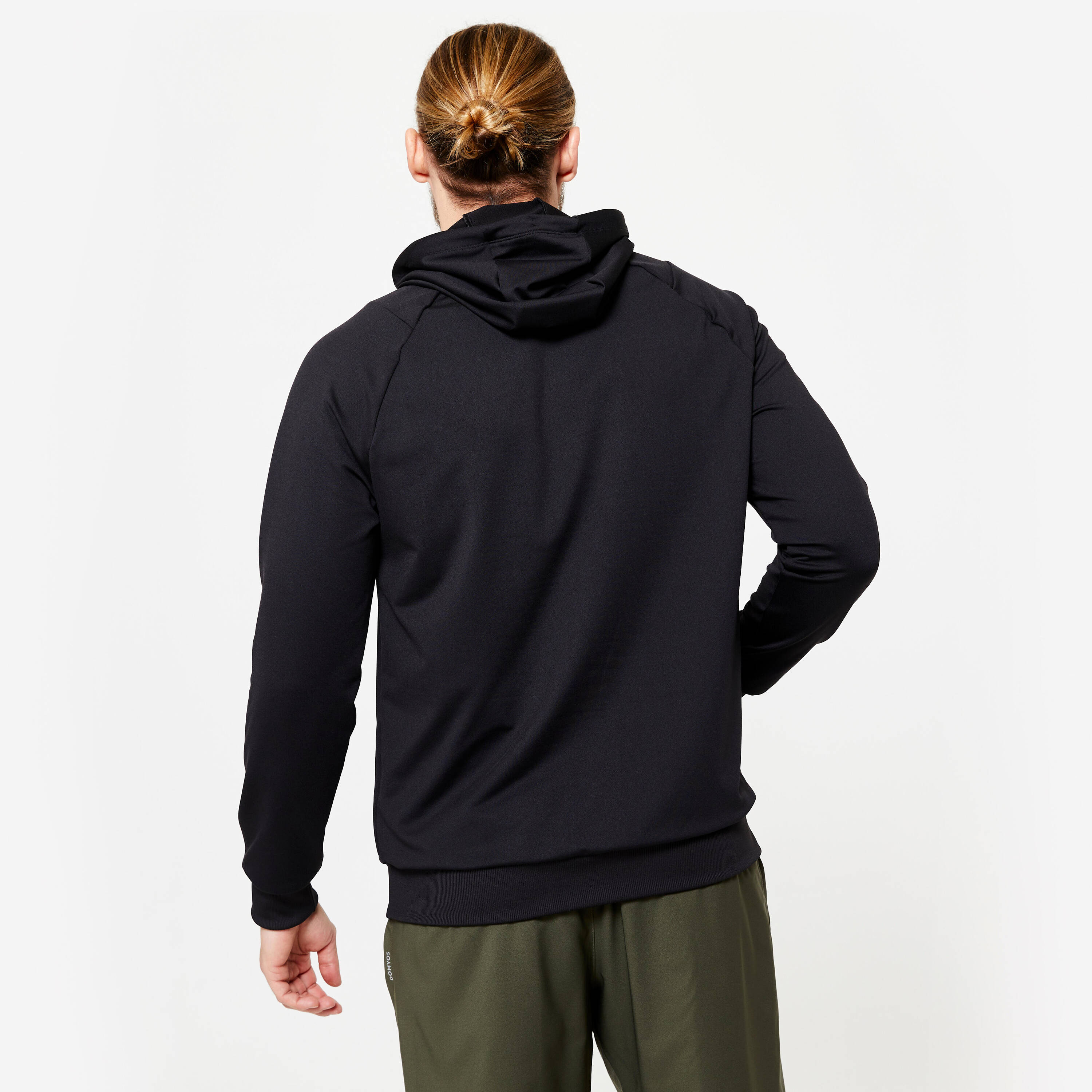 Men's Breathable Essential Fitness Hoodie - Black -  4