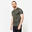 Ademend fitness-T-shirt Essential ronde hals kaki